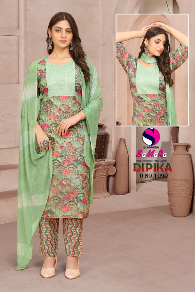 Dipika Vol 12 By Samara Capsule Printed Kurti With Bottom Dupatta Wholesale Price In Surat